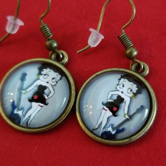 Betty Boop Jewelry - Betty Boop Guitar Earrings